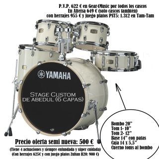 Batería Yamaha Stage Custom Abedul