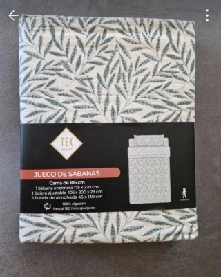 Set Lenzuola per Letto 105 Cotone Percalle
