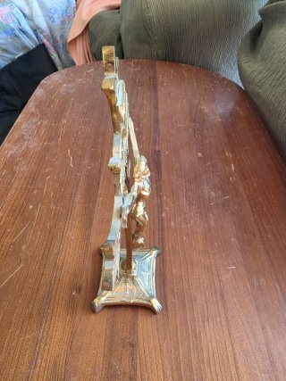 ⚜️ Espectaculares Crucifijos de mesa Bronce Dorado
