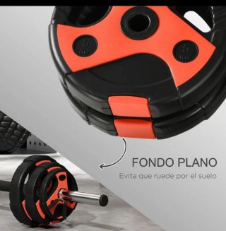 6 Discos 2 de 5kg 2 de 2'5kg 2 de 1'25kg