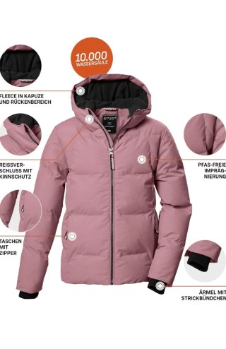 Chaqueta invierno niña rosa Killtec