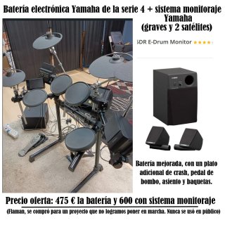 Batería Electrónica Yamaha Serie 4 + Monitor