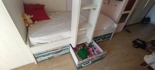 Cama tren con armario