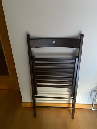 2 Sedie Pieghevoli in Legno e Tessuto