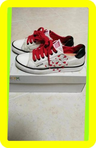 Geox junior sniker s da bambina bianche taglia 36