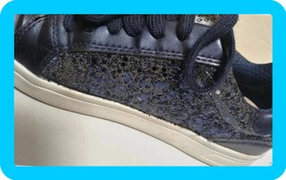 Geox junior sniker da bambina blu con paillettes taglia 37