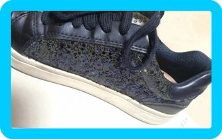 Geox junior sniker da bambina blu con paillettes taglia 37
