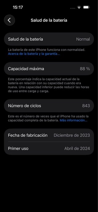 iPhone 15 128GB Negro + Cargador y Funda