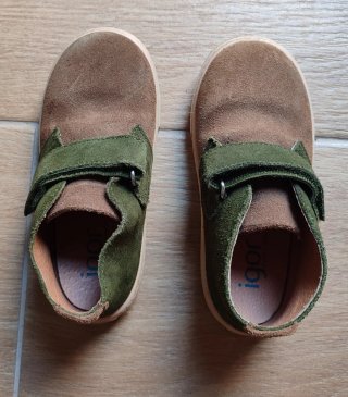 Zapatos Igor niño marrones y verdes
