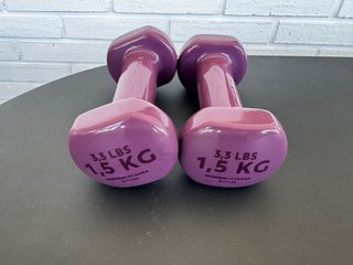Mancuernas 1,5 kg (3,3 LBS) púrpura