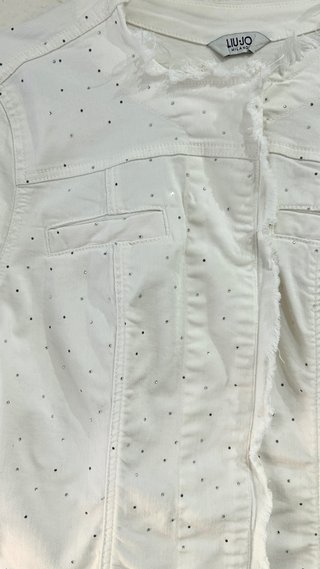 Giubbotto in denim Liu Jo bianco Taglia 40
