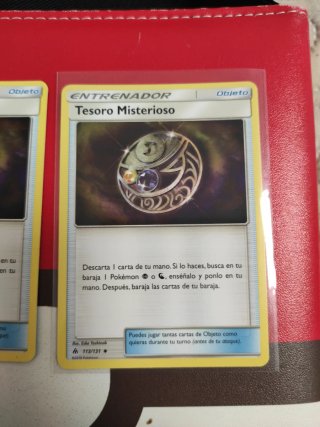 2 Cartas Pokémon Tesoro Misterioso