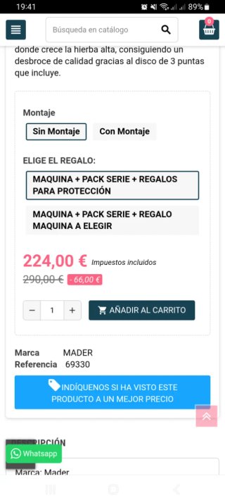 Desbrozadora con ruedas SIN USAR mitad precio