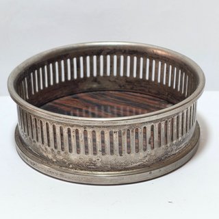 Coppia Sottobottiglie Metallo Argentato Déco 1930