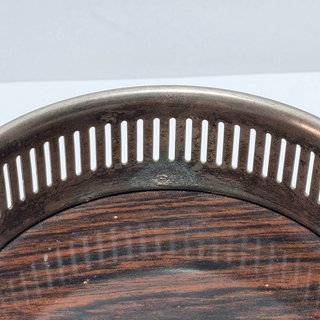 Coppia Sottobottiglie Metallo Argentato Déco 1930