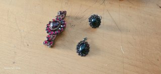Conjunto Joyas Broche, Colgante y Anillo