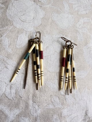 Pendientes largos artesanales étnicos boho