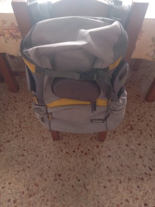 Mochila Vintage Ballantines Gris y Amarilla