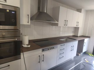 Decoración cocina vinilos madera y metal