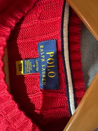 Jersey Polo Ralph Lauren Rojo Talla L (14-16)