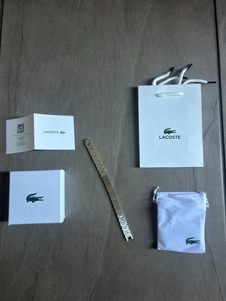 Pulsera Lacoste Hombre Plata
