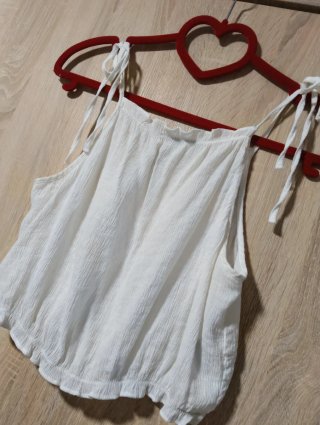 Top blanco ibicenco hippie