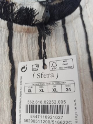 Vestido Sfera sin mangas rayas blanco y negro