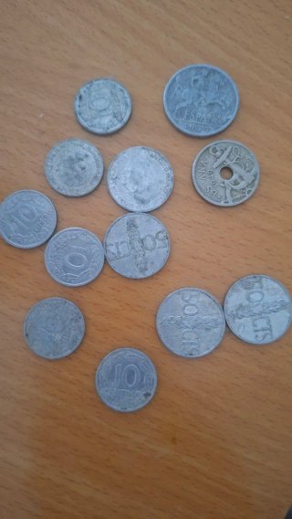 Lote monedas antiguas España 1945