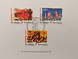 8ª Emisión Sellos Pre olímpicos. Barcelona'92