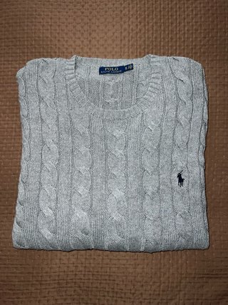 Maglione Ralph Lauren XL Grigio Intrecciato