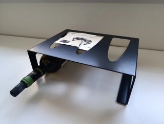Botellero REI Negro Metal