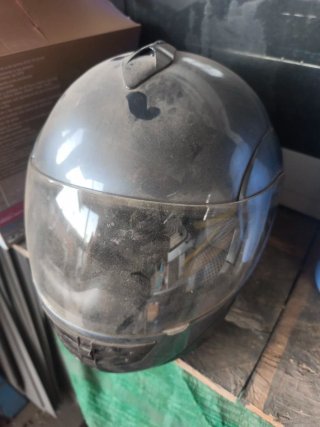Casco de moto integral negro