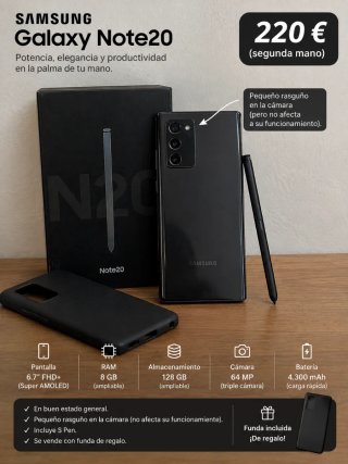 Samsung Galaxy Note20 128GB Negro