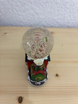 Bola de Navidad con tren y Papá Noel