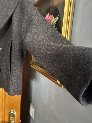 Zara Chaquetón Corto Gris