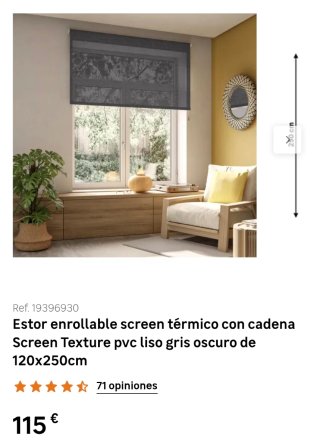 Tenda a rullo grigio scuro