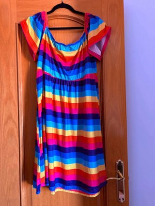 Vestido arcoíris talla única