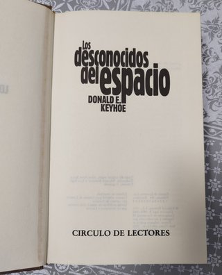 LOS DESCONOCIDOS DEL ESPACIO – Donal E. Keyhoe