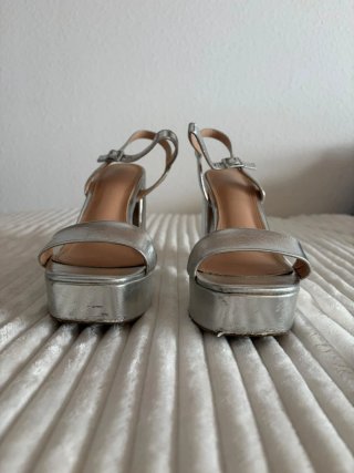 Sandalias Plataforma Plata