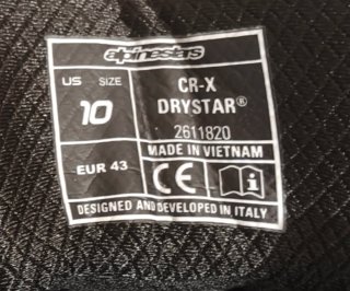 Botas Alpinestars CR-X Drystar Rojas/Negras