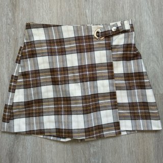 Falda pantalón Mayoral cuadros beige y marrón