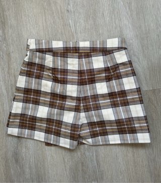 Falda pantalón Mayoral cuadros beige y marrón