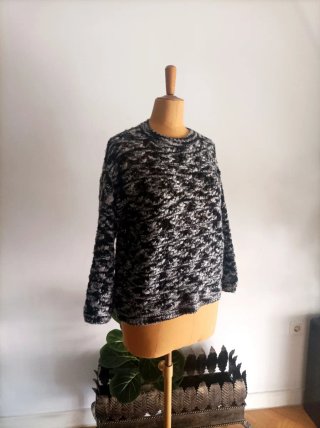 Jersey Zara Negro y Gris
