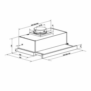 Campana extractora Candy CBT6130/3X sin usar