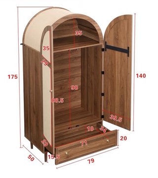 Armario Retro Madera y Tela