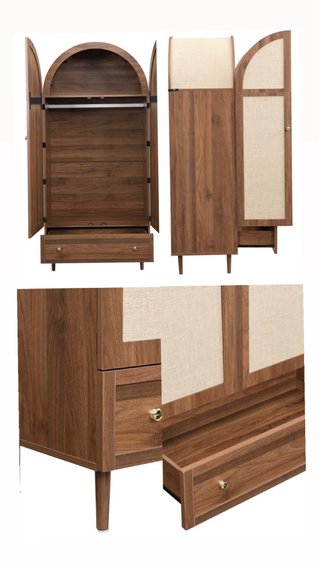 Armario Retro Madera y Tela