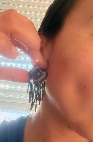 Pendientes vintage plata Sterling largos
