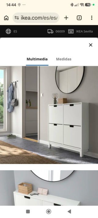 Zapatero Ikea Blanco y Madera