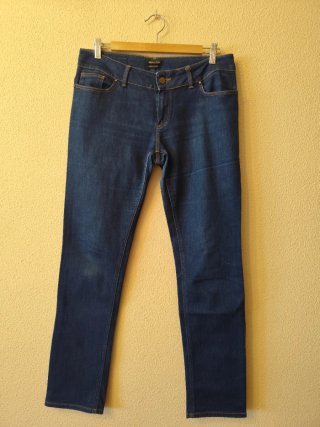 Pantalón vaquero recto Massimo Dutti azul