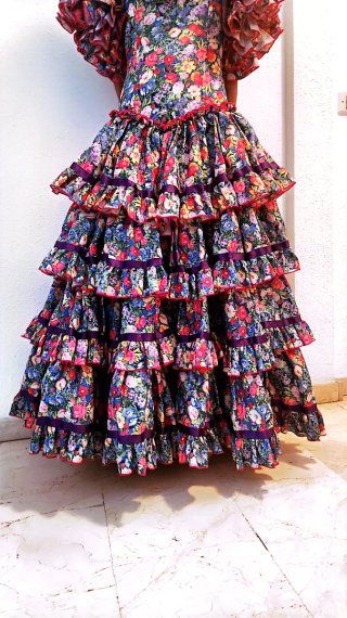 Traje de Gitana Vintage Multicolor